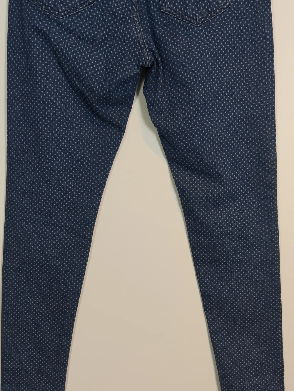 MICHAEL KORS Navy Polka Dot Skinny Jeans Medium Wash Size 4